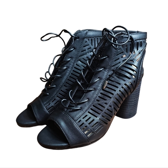 Sam Edelman Lattice Lace-Up Booties Size 5.5 - Picture 2 of 7